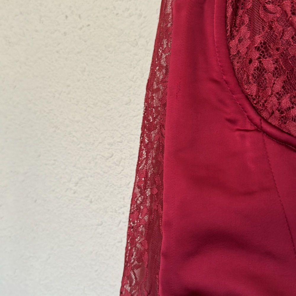 HOUSE OF CB XL A-C 'Perdi' Berry Satin Maxi Dress with Corset NWOT $329 - Picture 11 of 17